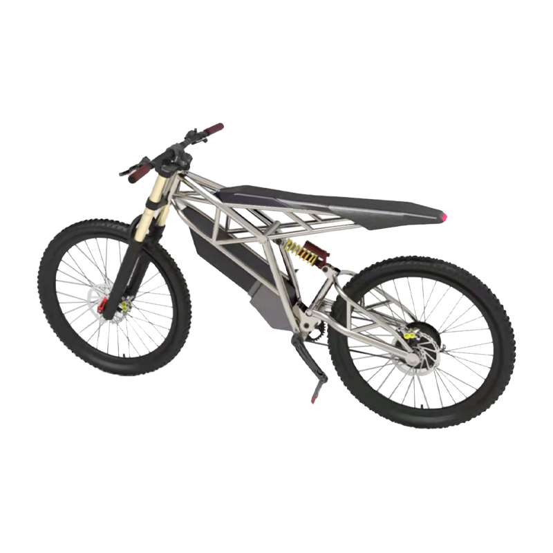 Motocicleta eléctrica sucia aprobada por la CE, neumático todoterreno, motor trasero único, frenos hidráulicos dobles, engranajes Shimano de 7 velocidades