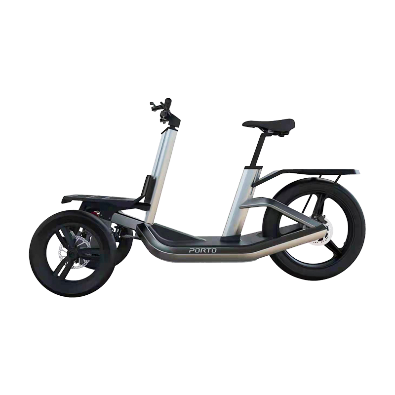 Nueva movilidad eléctrica, bicicleta de carga protoeléctrica, plataforma de transporte doble, motor trasero potente, distancia de largo alcance, aprobación CE